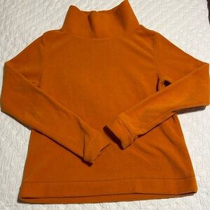 Dudley Stephens Velo Fleece Park Slope turtleneck size small orange